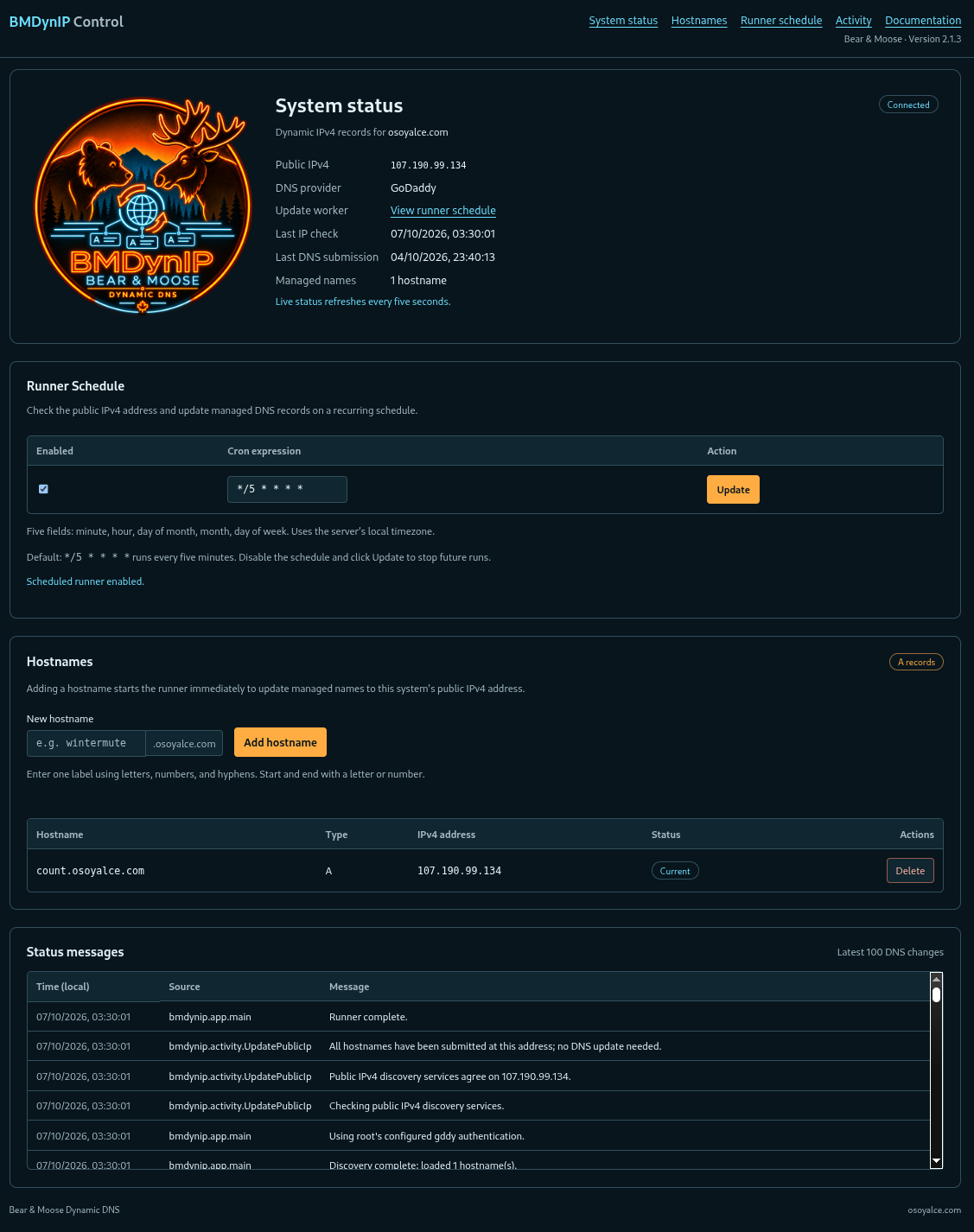 Web Interface